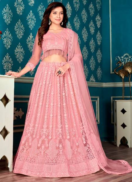 Pink Colour VARNI ZEEYA NAFEESA New Latest Designer Fancy Festive Wear Net Lehenga Choli Collection 5003 Catalog